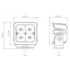 Фары рабочего света класса Premium DriveX WL SQ-101 DLX 3" DB+DRL 4L-20W OSR