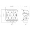 Фары рабочего света класса Premium DriveX WL SQ-110 DLX 4" SP+DRL 8L-40W OSR