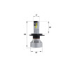 Комплект світлодіодних LED ламп Sho-Me F7 H4 45W