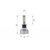 Комплект светодиодных LED ламп Sho-Me F7 H1 45W
