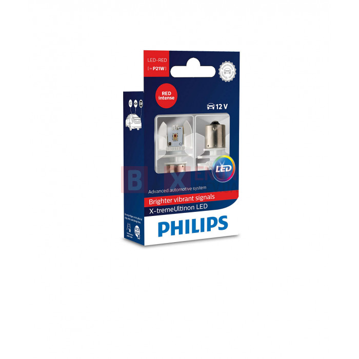 Світодіодна LED лампа Philips P21W LED 12/24V X-Treme Ultinon RED 12898RX2