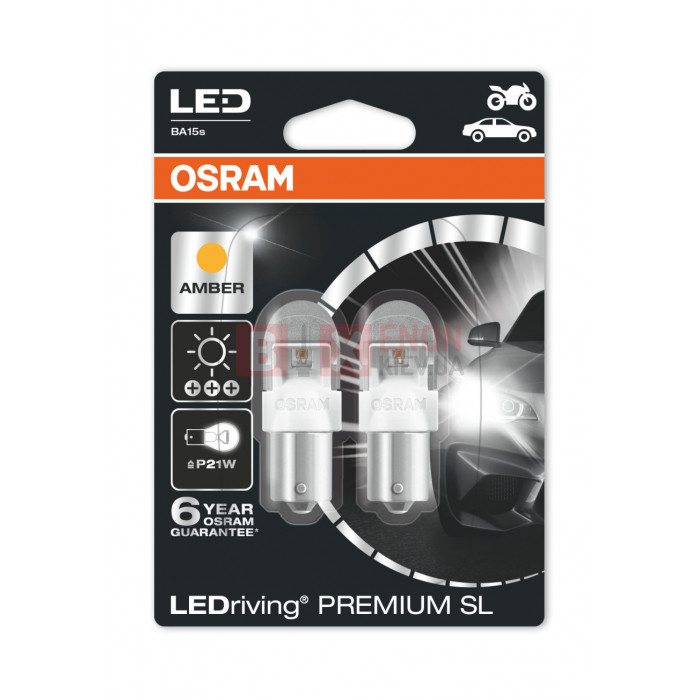 Светодиодная лампа OSRAM PY21W 12V Premium Yellow 7557YE