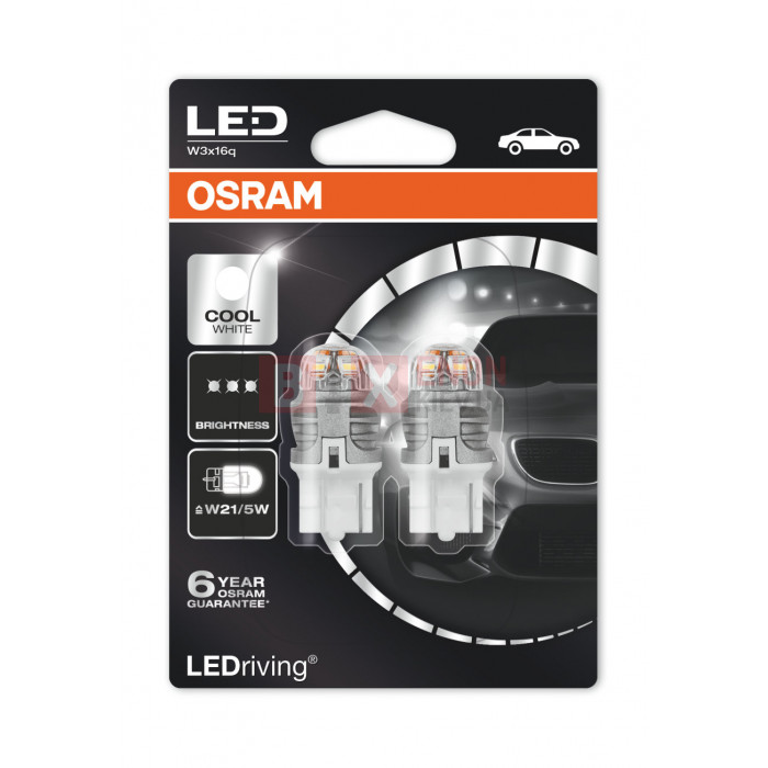 Светодиодная LED лампа Osram W21/5W 12V 6000K Premium White 7915CW