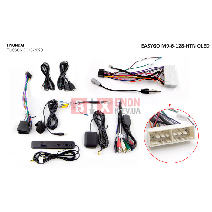 Штатное головное устройство EasyGo M9-6-128-HTN QLED