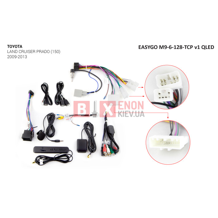 Штатное головное устройство EasyGo M9-6-128-TCP v1 QLED