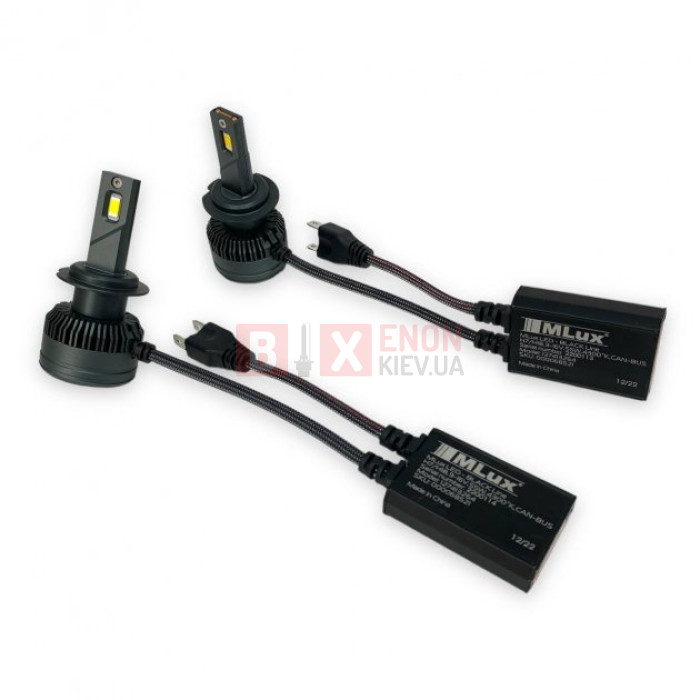 Комплект светодиодных LED ламп Mlux Black Line H7/H18 55 Вт 5000°К