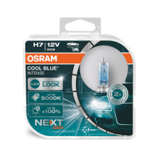 Комплект галогеновых ламп Osram H7 12V 55W PX26d Cool Blue Intense Next Gen +100% 2шт/комп (64210CBN-HCB)
