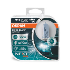 Комплект галогенових ламп Osram H15 55/15W 12V PGJ23T-1 Cool Blue Intense Next Gen +20% 2шт/комп (64176CBN-HCB)
