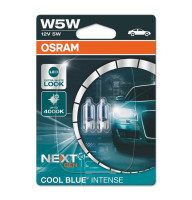 Комплект галогеновых ламп Osram W5W 12V 5,20W W2.1x9.5d Cool Blue Intense Next Gen +100% 2шт/блистер (2825CBN-02B)