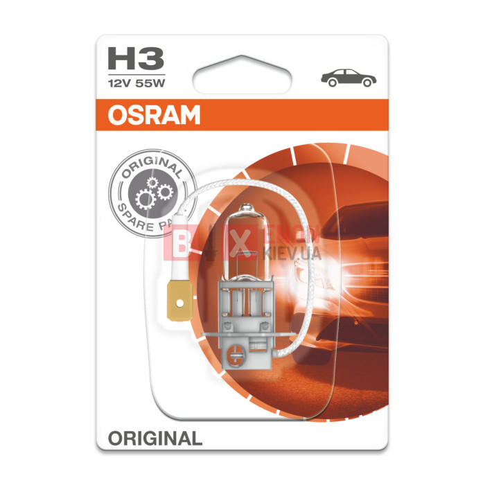 Галогеновая лампа Osram H3 64151-01B 55W 12V Pk22S 10X1 Blister