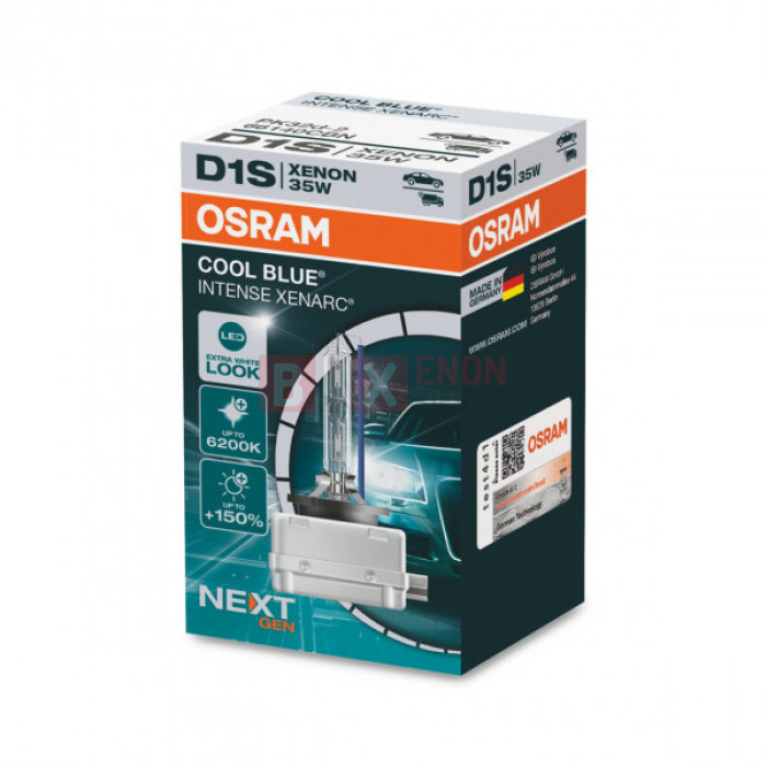 Ксеноновая лампа Osram D1S 35W PK32d-2 Cool Blue Intense Next Gen +150%