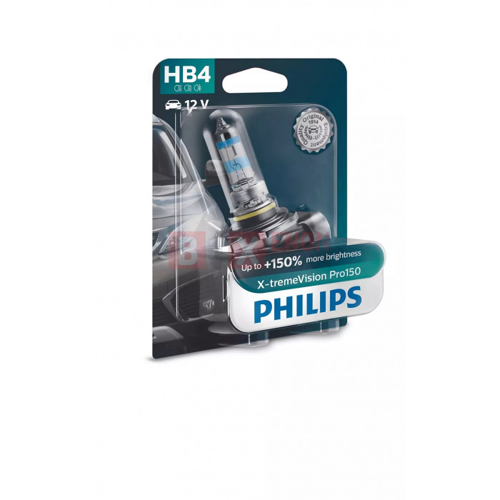Галогенна лампа PHILIPS 9006XVPB1 HB4 51W 12V X-treme Vision Pro +150% B1