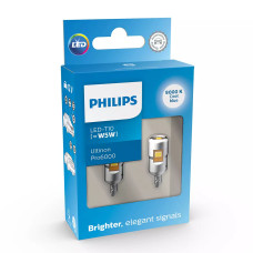 Світодіодна LED лампа Philips LED White Ultinon Pro6000 12В W5W 11961XU60X2 (2 шт.)