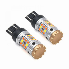Світодіодна LED лампа Torssen Pro W21/5W (7443) white/amber Can Bus 7W/28W (Комплект 2шт)