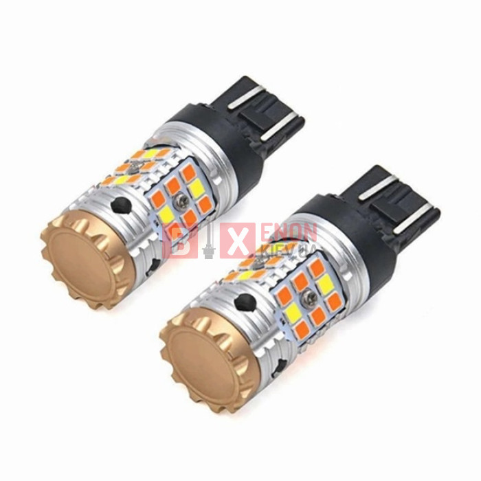 Светодиодная LED лампа Torssen Pro WY21W (7440) Yellow Can Bus 28W (Комплект 2шт)