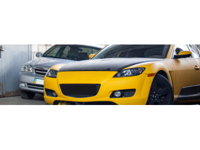 MAZDA RX-8 замена штатных линз на Hella 5 Blue