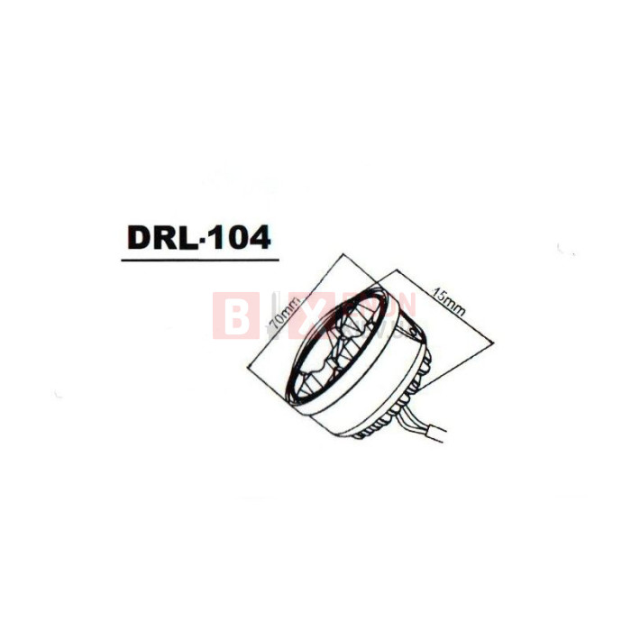 Денні ходові вогні DRL-104 HP 1w Круглі, 4 діоди (1w) з блоком управління