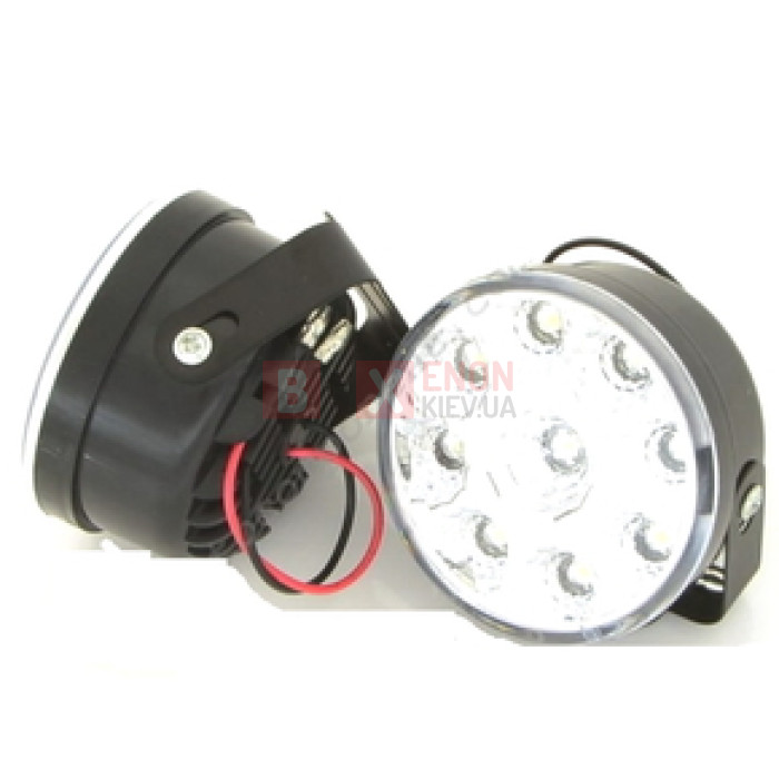 Дневные ходовые огни DRL-JH-109-9LED 24V Круглые, 9 диодов (0,5w)