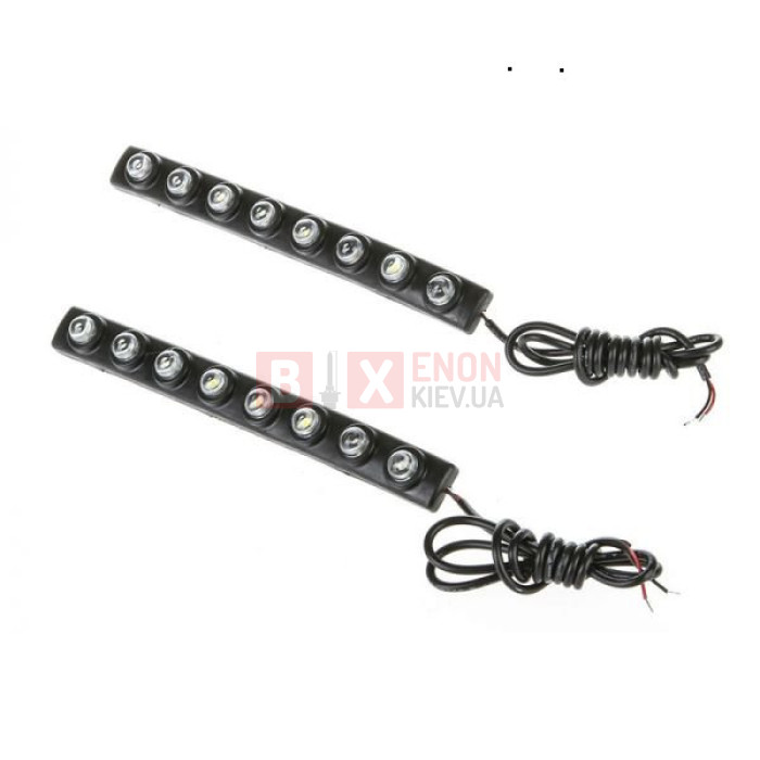 Дневные ходовые огни DRL-DIY-2 - 8 диодов, гибкий корпус