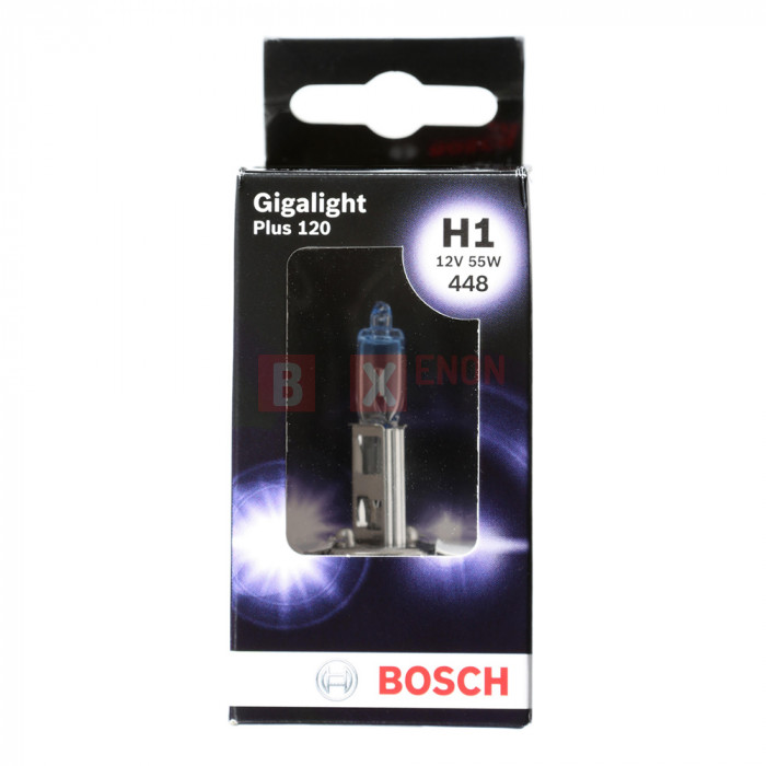 Галогенная лампа BOSCH H1 Gigalight Plus 120% 55W 12V 1987301150