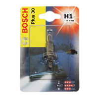 Галогенна лампа BOSCH H1 Plus 30% 55W 12V 1987301003 Blister
