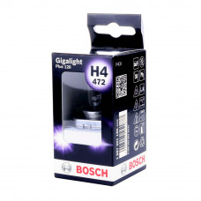 Галогенна лампа BOSCH H4 Gigalight Plus 120% 60/55W 12V 1987301160