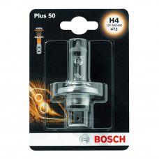 Галогенна лампа BOSCH H4 Plus 50% 60/55W 12V 1987301040 Blister