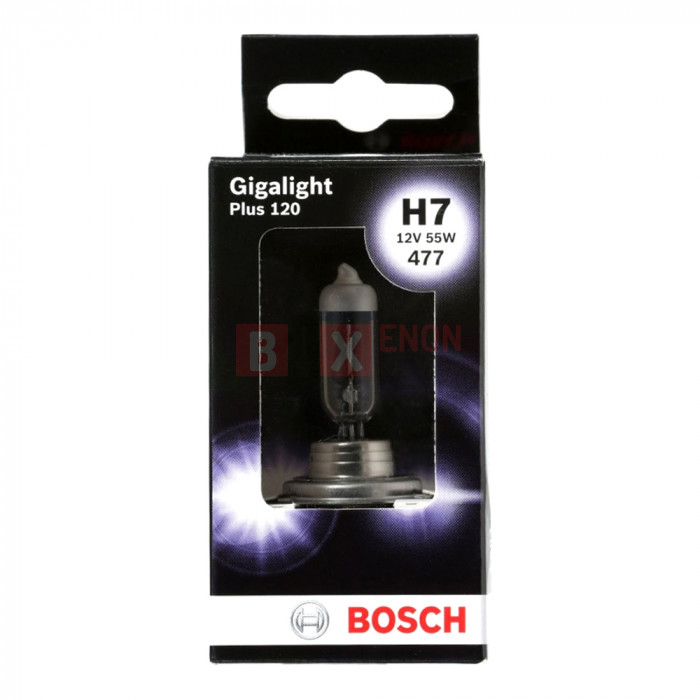 Галогенная лампа BOSCH H7 Gigalight Plus 120% 55W 12V 1987301170