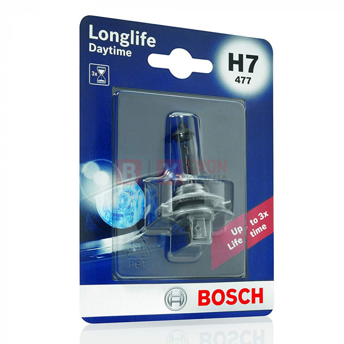 Галогенная лампа BOSCH H7 Longlife Daytime 55W 12V 1987301057 Blister