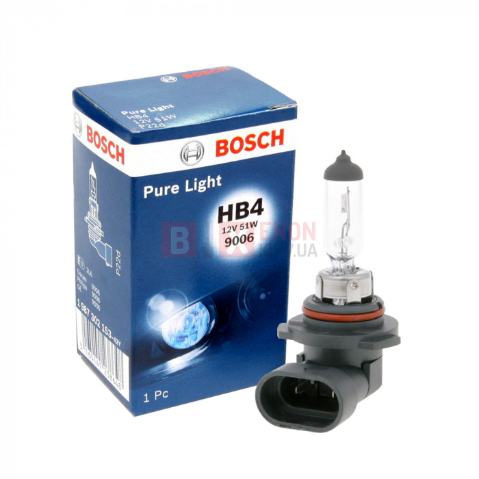 Галогенная лампа BOSCH HB4 Pure Light 51W 12V 1987302153