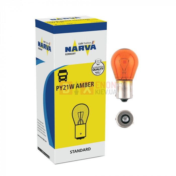 Галогенная лампа NARVA PY21W 12V AMBER 17638
