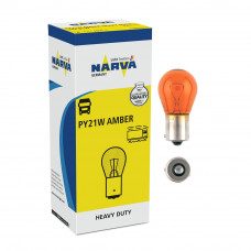 Галогенная лампа NARVA PY21W 24V AMBER HEAVY DUTY 17649