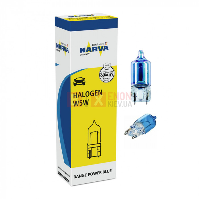 Галогенова лампа NARVA W5W 12V RANGE POWER BLUE+ 70717