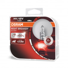 Галогенная лампа OSRAM H1 Night Breaker Silver +100% 55W 12V 64150NBSHCB Комплект