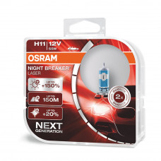 Галогенна лампа Osram H11 Night Breaker LASER NG +150% 55W 12V 64211NLHCB Комплект