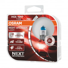 Галогенна лампа Osram H3 Night Breaker LASER NG +150% 55W 12V 64151NLHCB Комплект