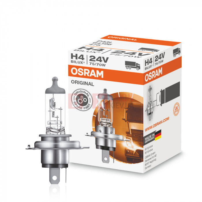 Галогенна лампа Osram H4 Original 75/70W 24V 64196