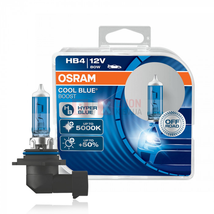 Галогенна лампа Osram HB4 Cool Blue Boost 80W 12V 9006CBB-HCB Комплект