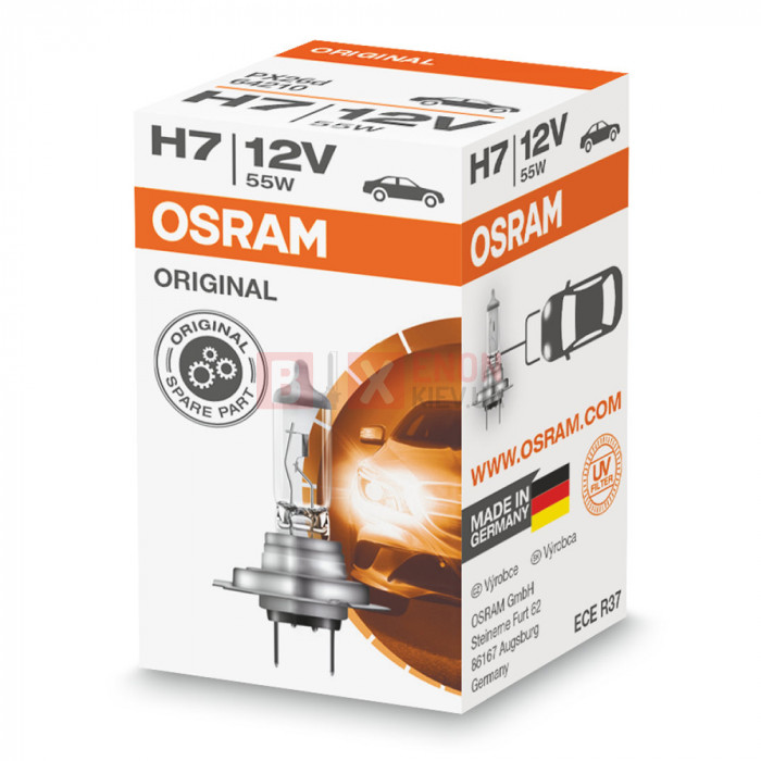 Галогенная лампа OSRAM H7 64210 55W 12V PX26D 10X10X1