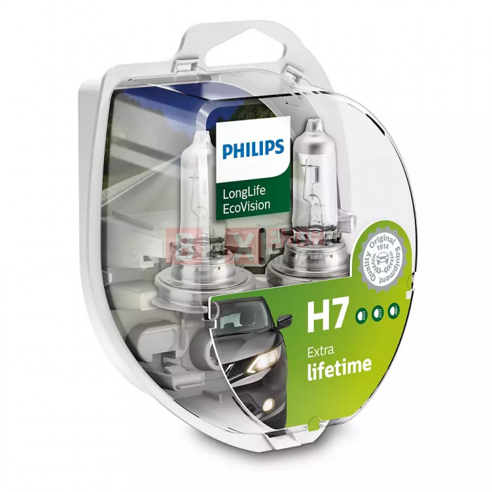 Галогенная лампа Philips H7 Eco Vision 55W 12V 12972LLECOS2 Комплект
