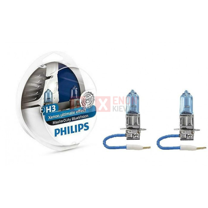 Галогенная лампа Philips H3 Master Duty Blue Vision 70W 24V 13336MDBVS2 Комплект 