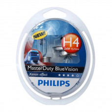 Галогенна лампа Philips H4 Master Duty Blue Vision 75/70W 24V 13342MDBVS2 Комплект