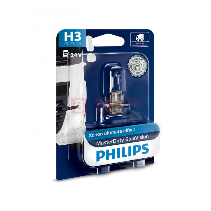 Галогенная лампа Philips H3 Master Duty Blue Vision 70W 24V 13336MDBVB1 Blister
