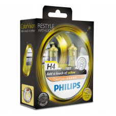 Галогенна лампа Philips H4 Color Vision Yellow 60/55W 12V 12342CVPYS2 Комплект