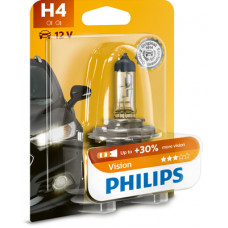 Галогенна лампа Philips H4 Vision +30% 60/55W 12V 12342PRB1 Blister