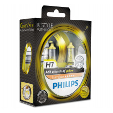 Галогенная лампа Philips H7 Color Vision Yellow 55W 12V 12972CVPYS2 Комплект