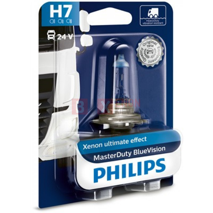 Галогенная лампа Philips H7 Master Duty Blue Vision 70W 24V 13972MDBVB1 Blister
