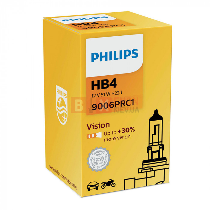 Галогенная лампа PHILIPS HB4 Vision +30% 9006PRC1