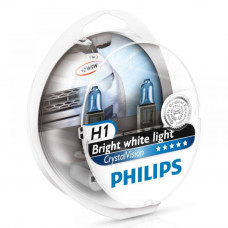 Галогенная лампа PHILIPS H1 Crystal Vision +2x W5W 12258CVSM