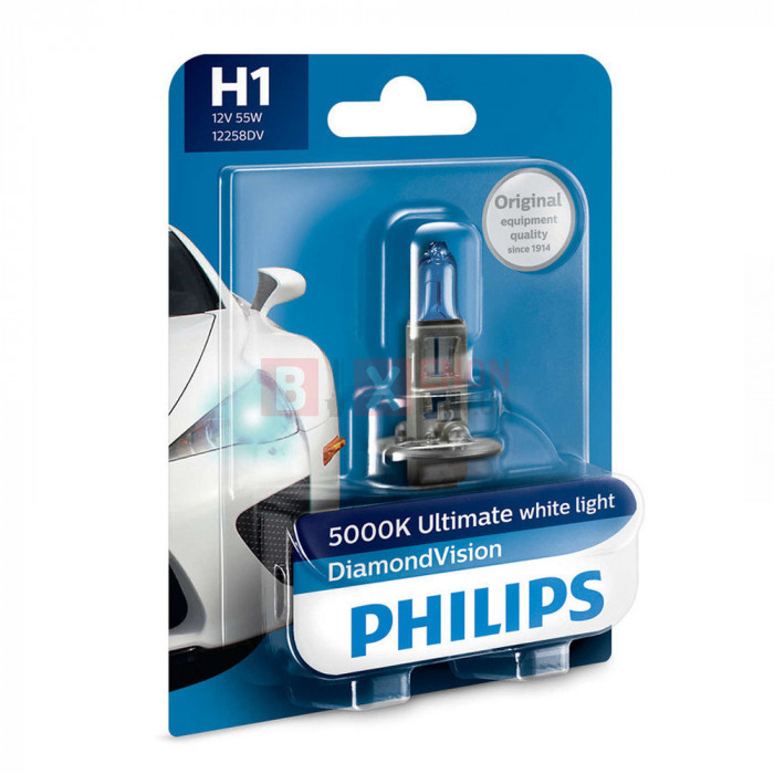 Галогенная лампа PHILIPS H1 Diamond Vision 12258DVB1